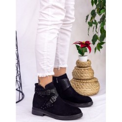 Albex Black Suede Buckle Boots Albex Black Suede Buckle Boots