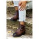 Albex Tan Skin Buckle Boots