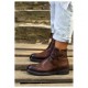 Albex Tan Skin Buckle Boots