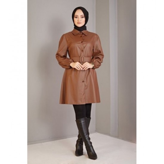 Belted Leather Tunic For Wholesale
