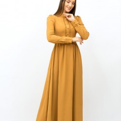 Long Mustard color  Dress