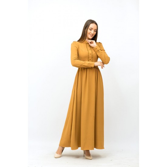 Long Mustard color  Dress
