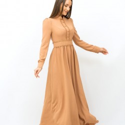 Long Dark Beige Dress
