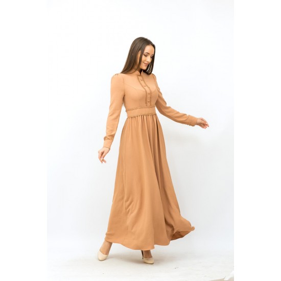 Long Dark Beige Dress