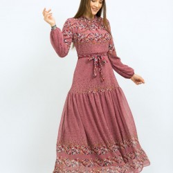 Patterned Rose Dress