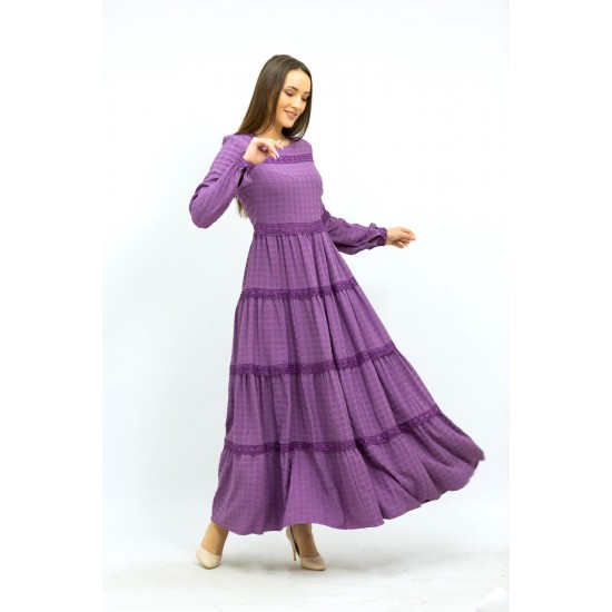 Plaid Purple Dress