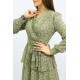 Patterned Green Dress