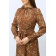 Patterned Brown Dress