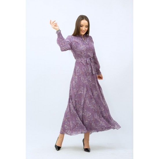 Patterned Purple Dress