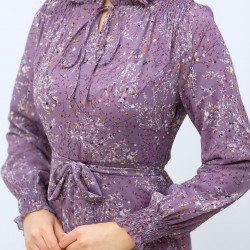 Patterned Purple Dress  Patterned Purple Dress