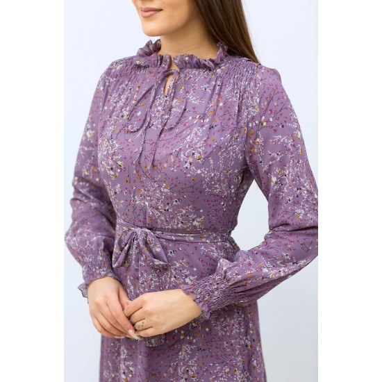  Patterned Purple Dress