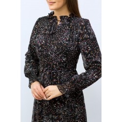  Patterned Black Dress