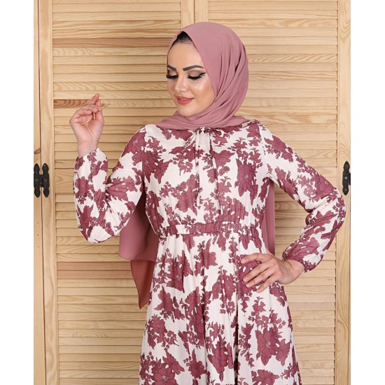 Floral Bordo Dress