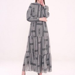 Patterned Grey Dress