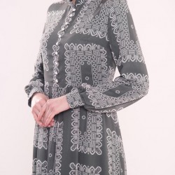 Patterned Grey Dress