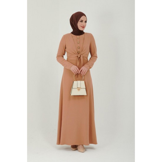 Long Camel Dress