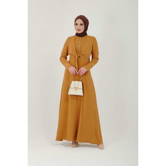 Long Mustard color Dress