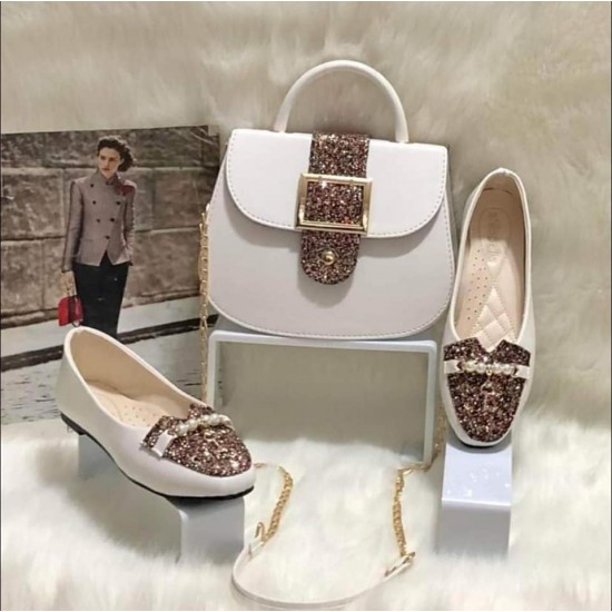  women's shoes and bag set in multiple colors