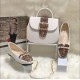  women's shoes and bag set in multiple colors