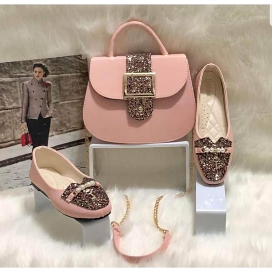  women's shoes and bag set in multiple colors