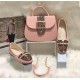  women's shoes and bag set in multiple colors