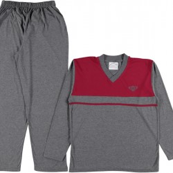 Long Sleeves men Grey pajama suit  Long Sleeves men Grey pajama suit