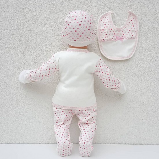 Heart Pink 5pcs Baby Girl Hospital Outlet Set