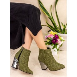 Adrina Green Heeled Boots Adrina Green Heeled Boots