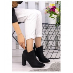 Ardila Black Suede Heeled Boots