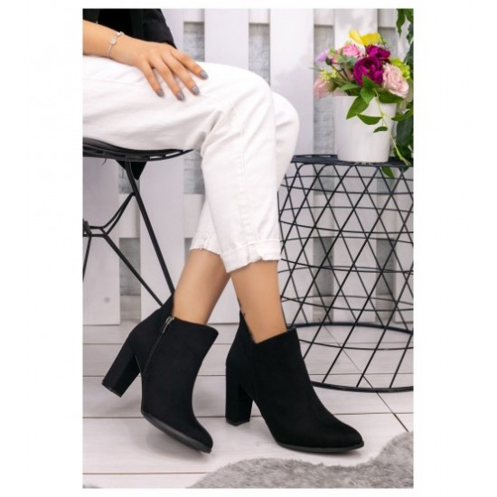 Ardila Black Suede Heeled Boots