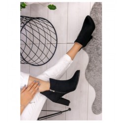 Ardila Black Suede Heeled Boots