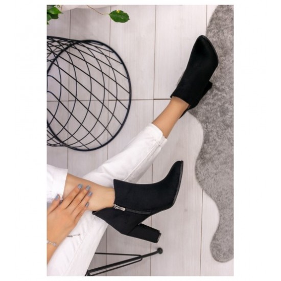 Ardila Black Suede Heeled Boots