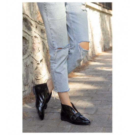 Branx Black Patent Leather Boots