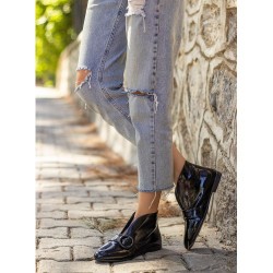 Branx Black Patent Leather Boots Branx Black Patent Leather Boots