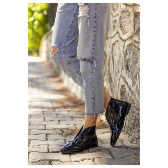 Branx Black Patent Leather Boots