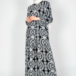 Long Black & White Dress  Long Black & White Dress