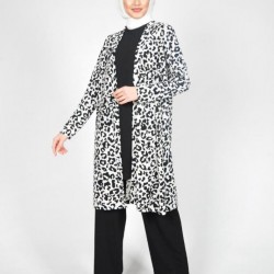 Long Tunik 3 pieces suit  black and Tiger Fabric   Long Tunik 3 pieces suit  black and Tiger Fabric