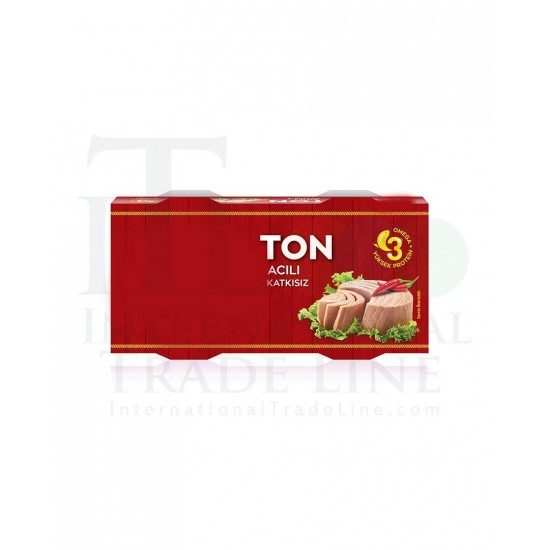 Canned ready-to-eat hot tuna, without additions