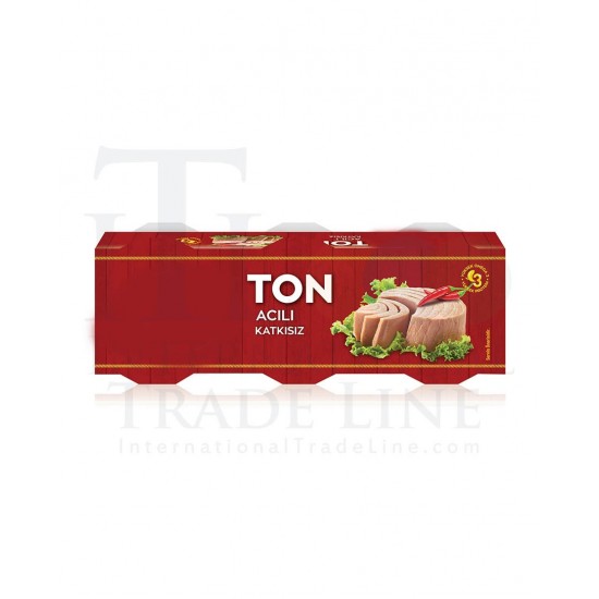 Canned ready-to-eat hot tuna, without additions