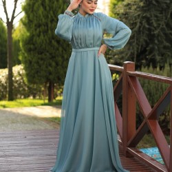 Long Petrol color Dress  Long Petrol color Dress