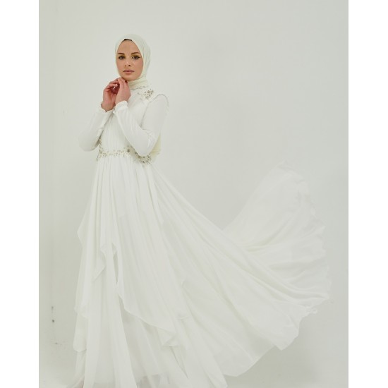 White CHIFFON Dress 