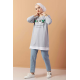 Printed Sweat Tunic Grey Printed Sweat Tunic Grey