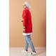 Printed Sweat Tunic Red Printed Sweat Tunic Red