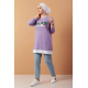 Printed Sweat Tunic Lilac color Printed Sweat Tunic Lilac color