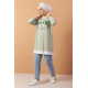 Printed Sweat Tunic Mint color Printed Sweat Tunic Mint color