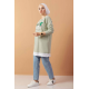 Printed Sweat Tunic Mint color Printed Sweat Tunic Mint color