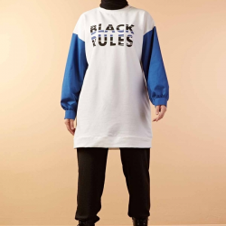 Printed Dacron Sweat Blue  Printed Dacron Sweat Blue