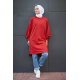 Balloon Sleeve Sport Red Tunic 