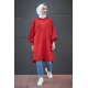 Balloon Sleeve Sport Red Tunic 