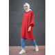 Balloon Sleeve Sport Red Tunic 